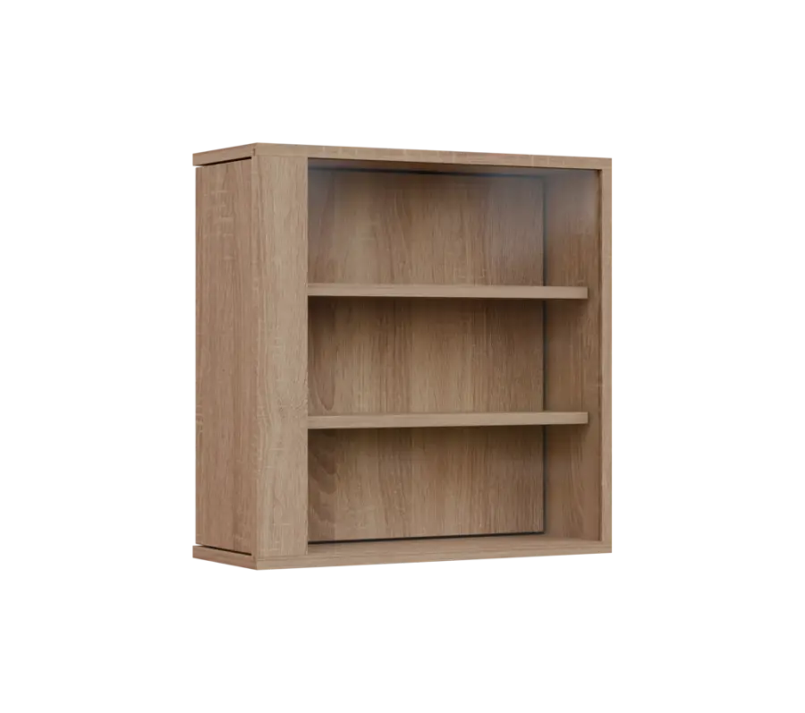 RE VTB - 200 vitrína s bočním výsuvem, 600x600x200, dub bardolino